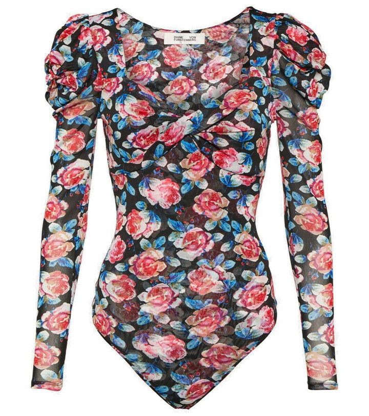 Photo: Diane von Furstenberg Erik floral mesh bodysuit