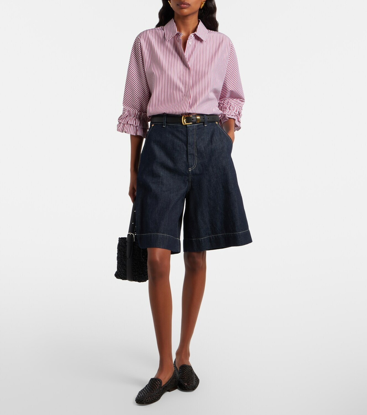 'S Max Mara Quadro denim Bermuda shorts