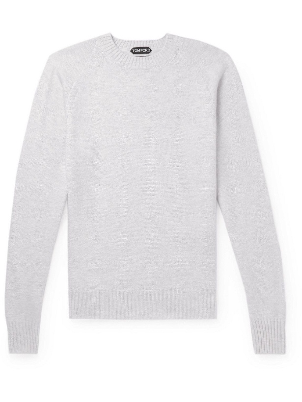 Photo: TOM FORD - Cashmere and Cotton-Blend Sweater - Gray
