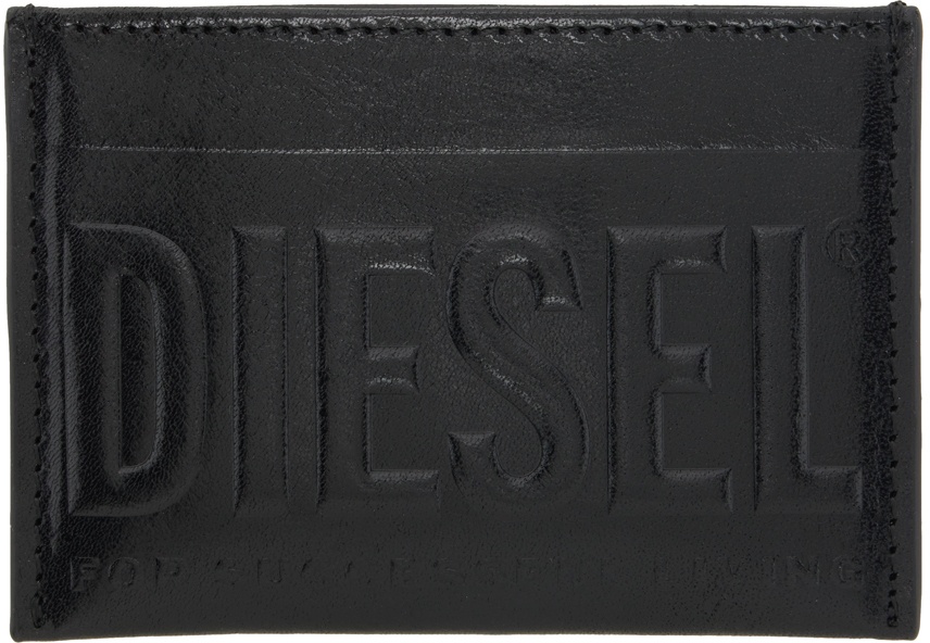 Diesel Black Dsl 3d Easy Card Holder Diesel