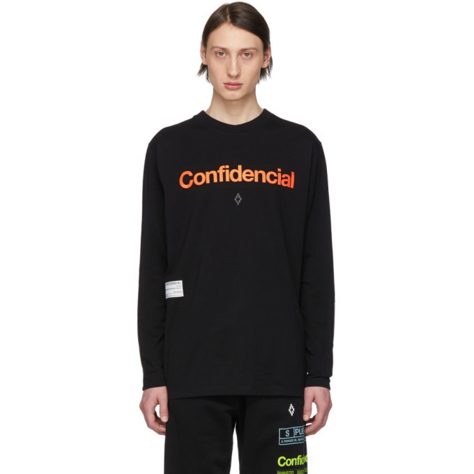 Photo: Marcelo Burlon County of Milan Black and White Confidencial Long Sleeve T-Shirt