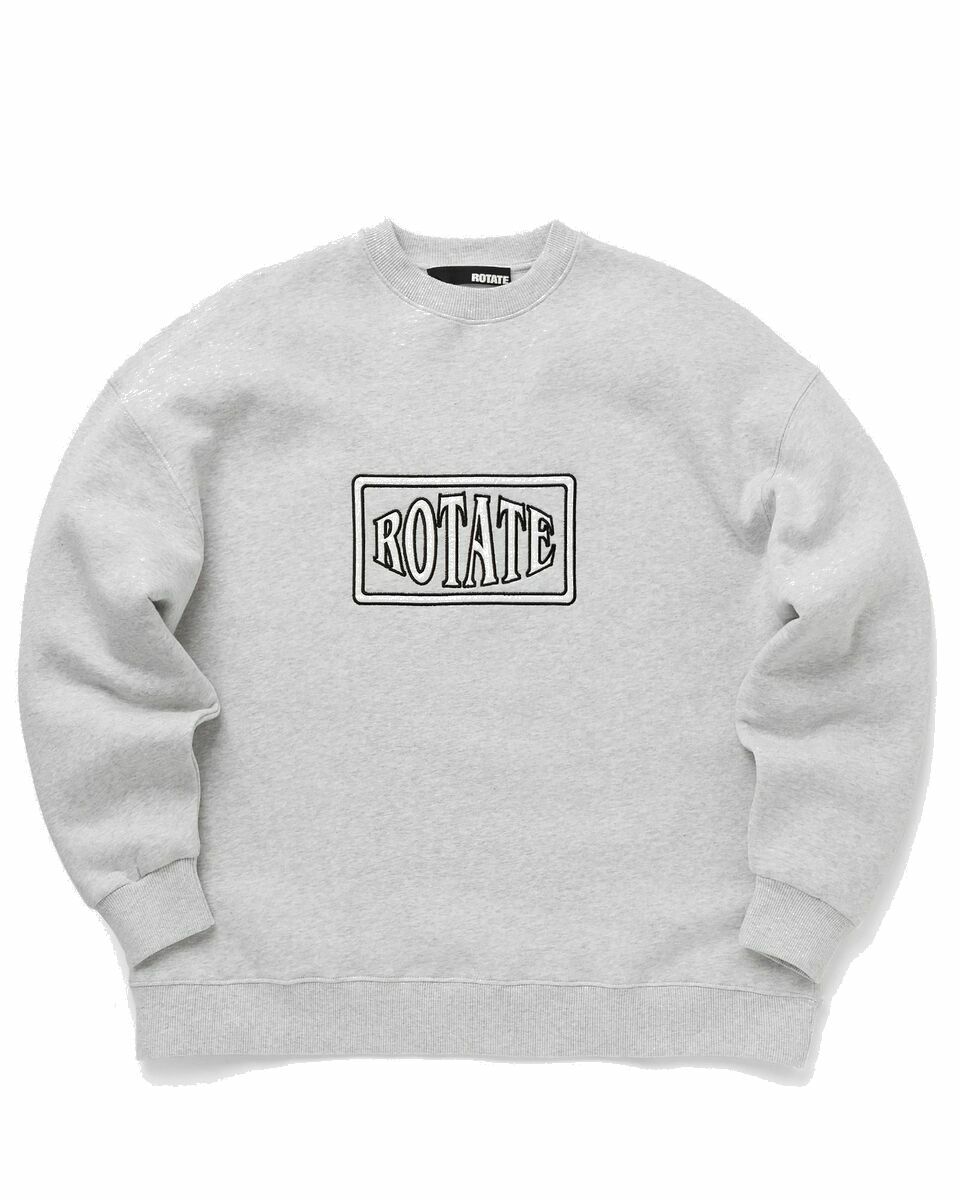 Photo: Rotate Birger Christensen Sweat Crewneck With Logo Grey - Womens - Sweatshirts