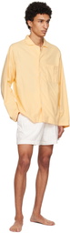 Tekla Yellow Oversized Pyjama Shirt