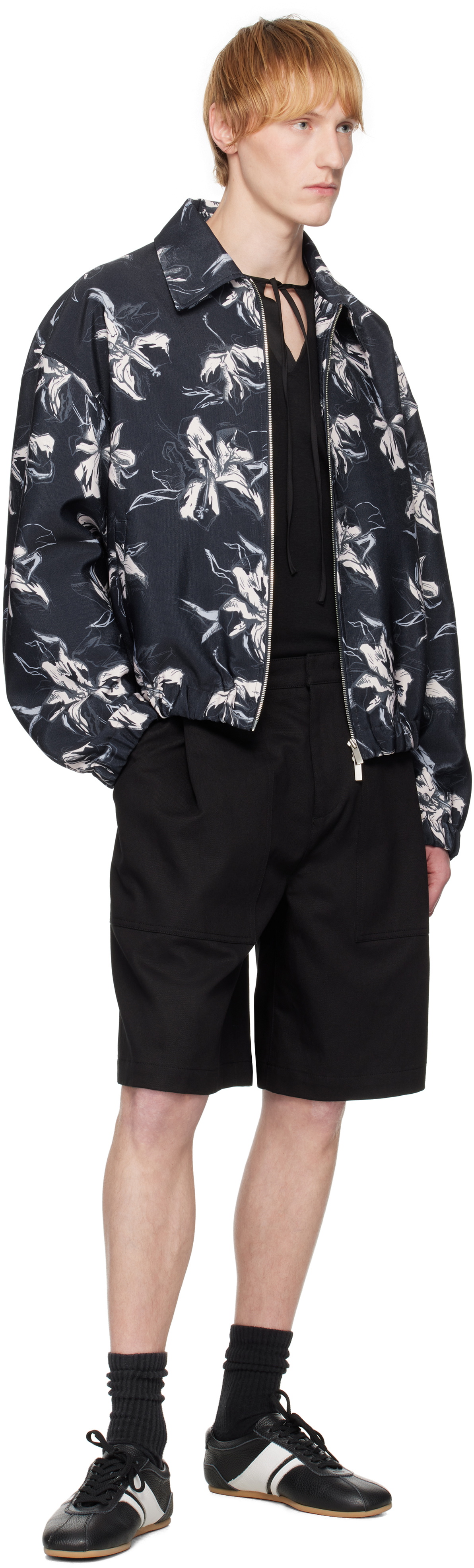 System SSENSE Exclusive Black Twill Shorts