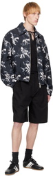 System SSENSE Exclusive Black Twill Shorts