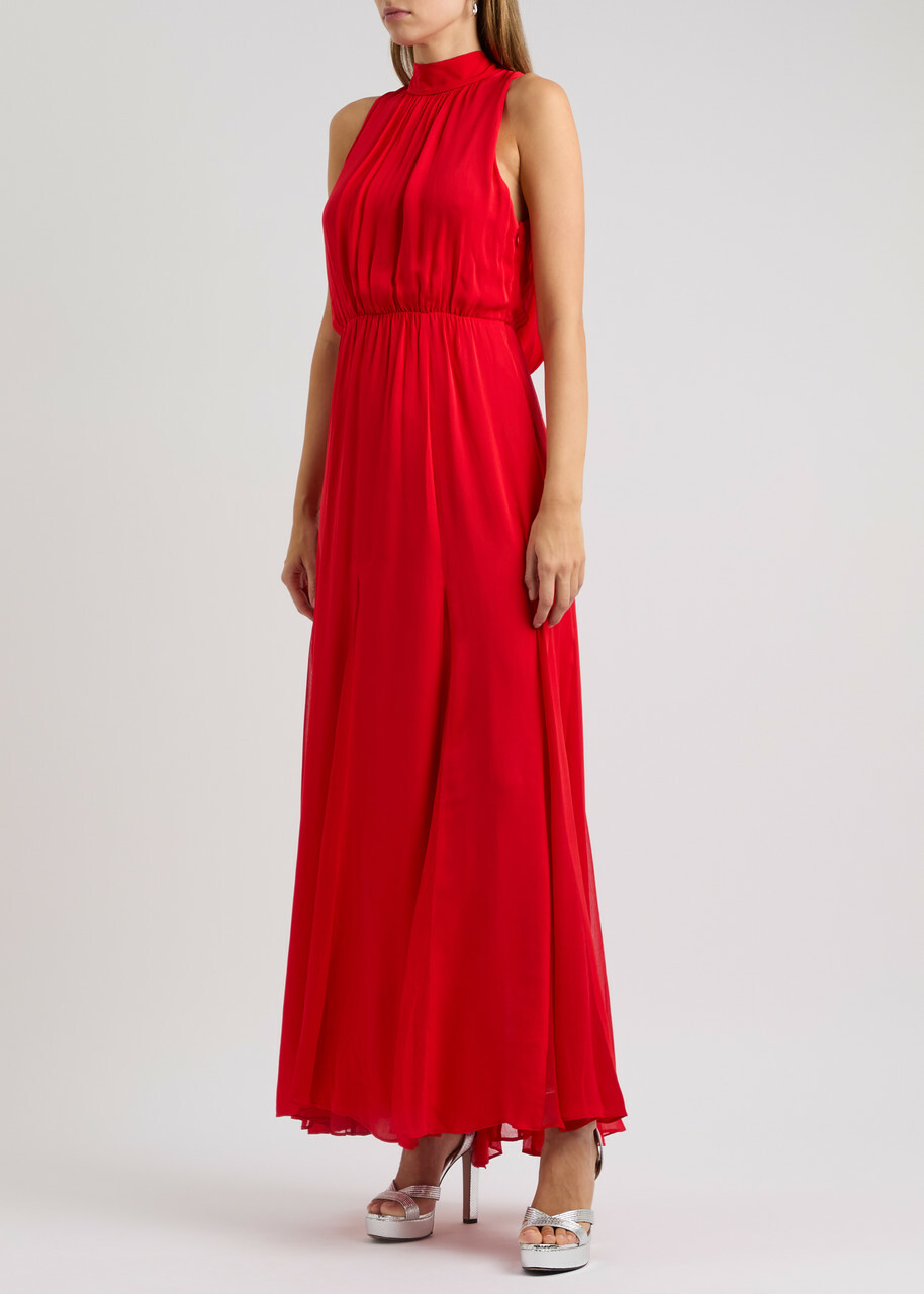 Alice + Olivia Dita Panelled Maxi Dress Red Alice + Olivia
