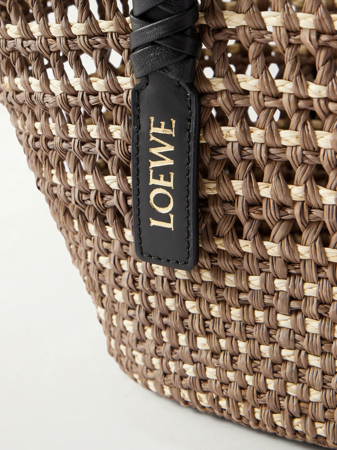 LOEWE - Paula's Ibiza Logo-Embellished Leather-Trimmed Palm de Iraca Leaves Tote Bag