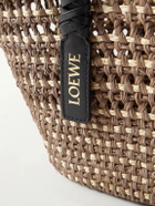LOEWE - Paula's Ibiza Logo-Embellished Leather-Trimmed Palm de Iraca Leaves Tote Bag