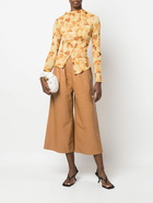 LOEWE - Cropped Wide-leg Leather Trousers