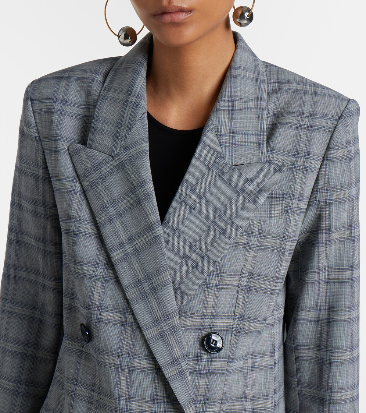 Isabel Marant Jevima Prince of Wales check wool-blend jacket