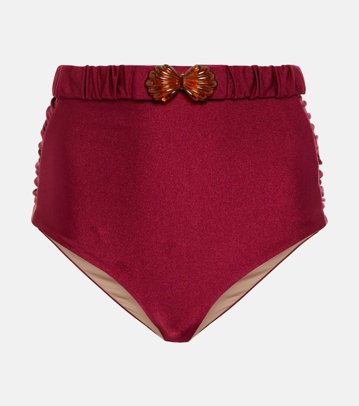 Johanna Ortiz High-rise belted bikini bottoms