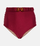 Johanna Ortiz High-rise belted bikini bottoms
