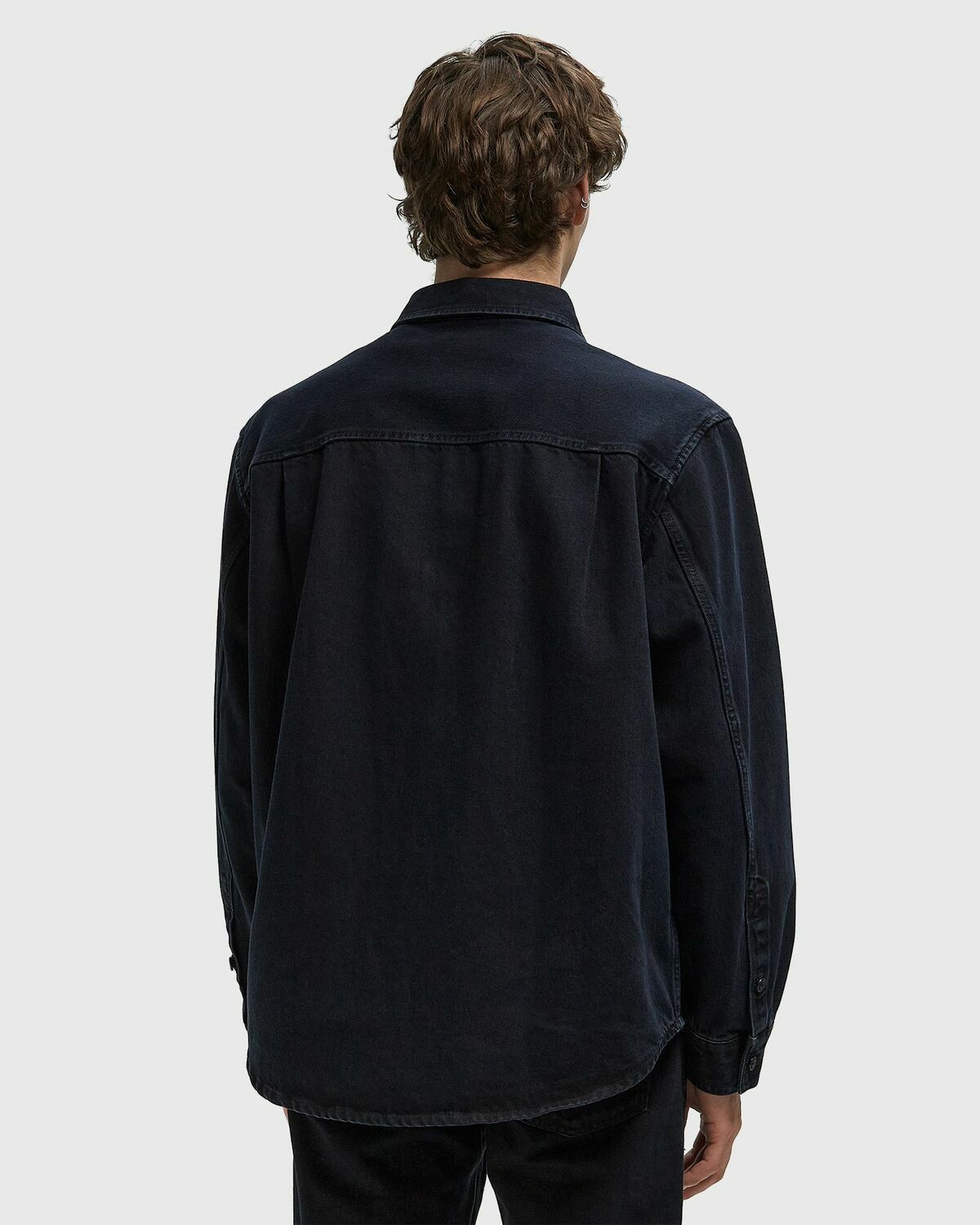 Calvin Klein Jeans BLUE BLACK STONE 90S OVERSHIRT Blue Men Calvin Klein  Jeans Est. 1978