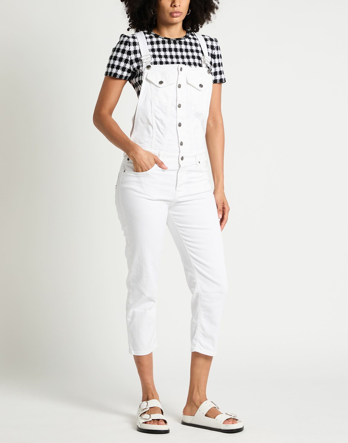 Dondup Womens Overalls in White