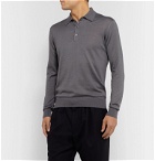 Charvet - Cashmere and Silk-Blend Polo Shirt - Gray