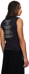 Ann Demeulemeester Black Ysewijn 'Till The End' Tank Top