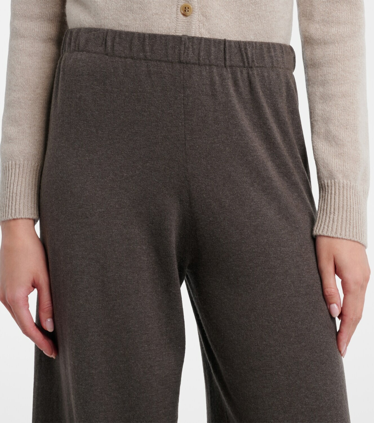 Lisa Yang Aina cotton and cashmere wide-leg pants