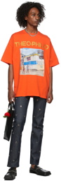 Theophilio SSENSE Exclusive Orange Black Fashion Fair Edition Crystal Theophilio Family T-Shirt