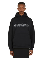 Logo Drip Wide Fit Hooded Sweatshirt in Black