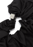 Ganni Duchesse Metal-embellished Nylon-blend Scrunchie - Black - One Size