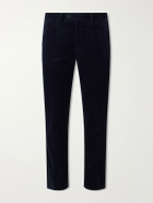 Rubinacci - Modaluca Tapered Cotton-Corduroy Trousers - Blue