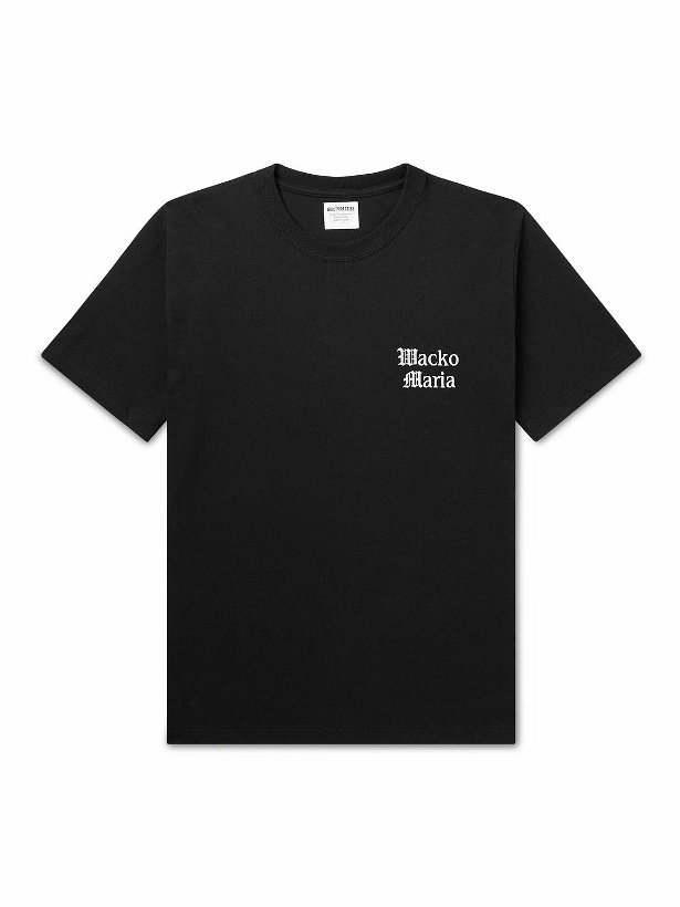 Photo: Wacko Maria - Logo-Embroidered Cotton-Jersey T-Shirt - Black