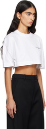 Givenchy White Cropped Cocoon T-shirt