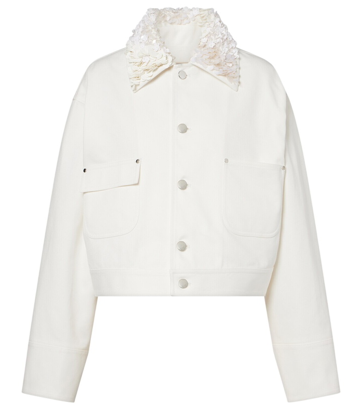 Photo: Plan C Sequined cotton drill jacket