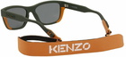 Kenzo Green Rectangular Sunglasses