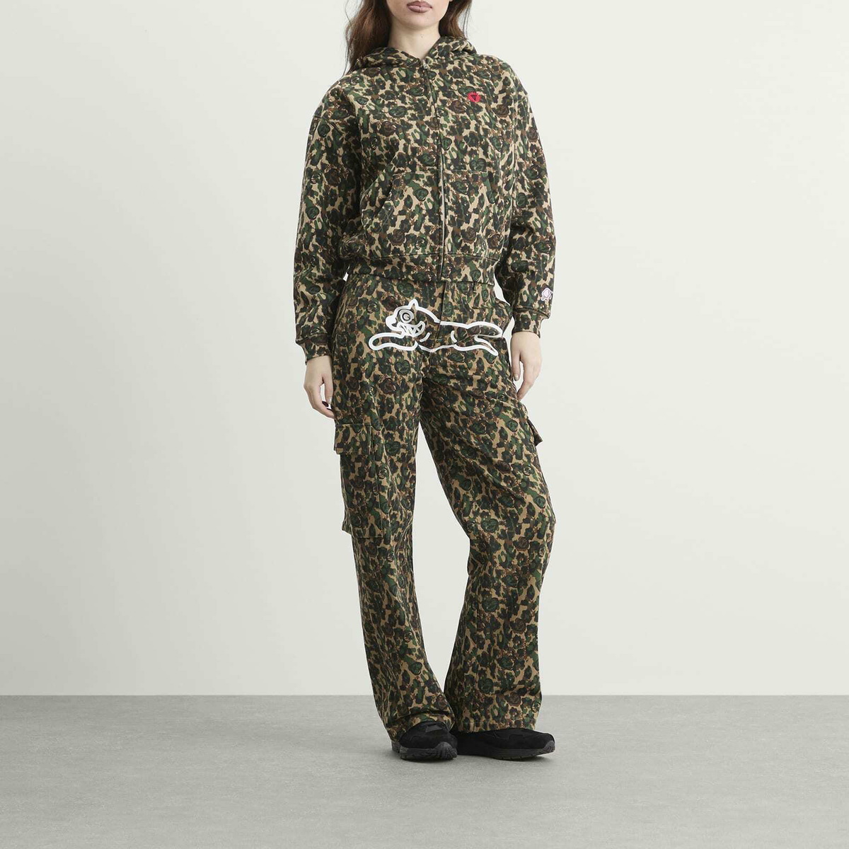 ICECREAM Women's Zip Through Hoodie in Camo