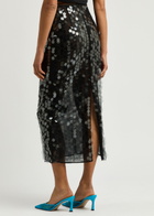 16 Arlington Dia Sequin-embellished Tulle Midi Skirt Black