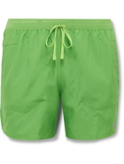 Nike Running - Stride Straight-Leg Mesh-Panelled Dri-FIT Ripstop Shorts - Green