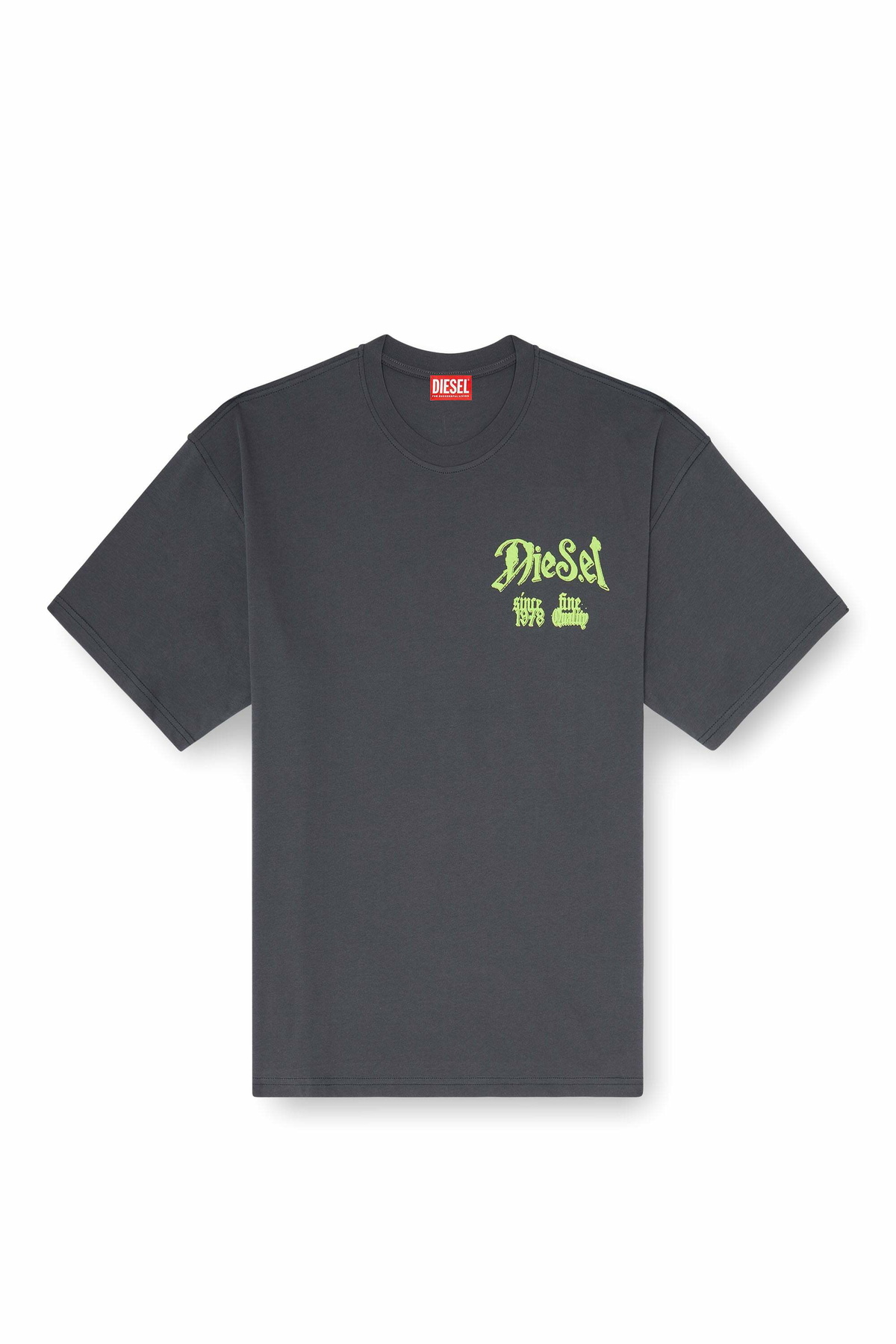 Diesel Cotton T-shirt with flock graphic - T-Shirts - Man -