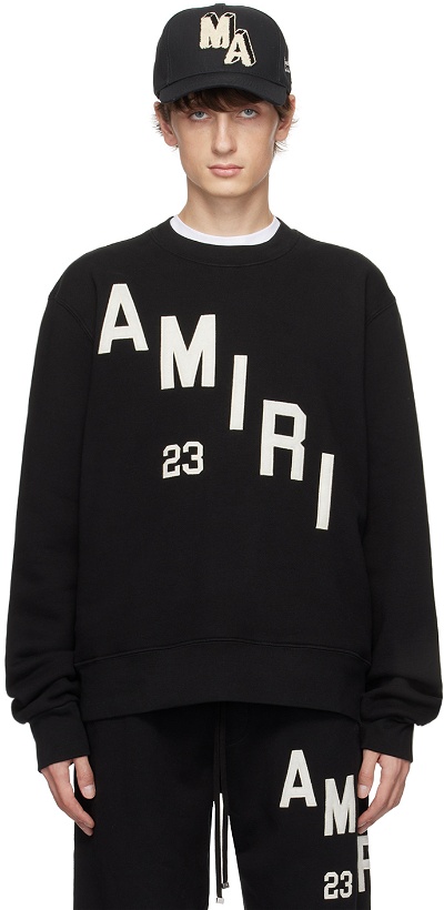 Photo: AMIRI Black Appliqué Sweatshirt