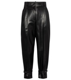 Alexander McQueen High-rise tapered leather pants