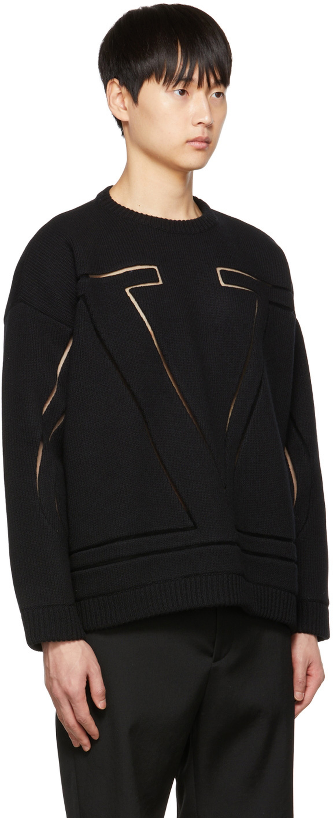 Valentino Black Cut-Out Sweater Valentino