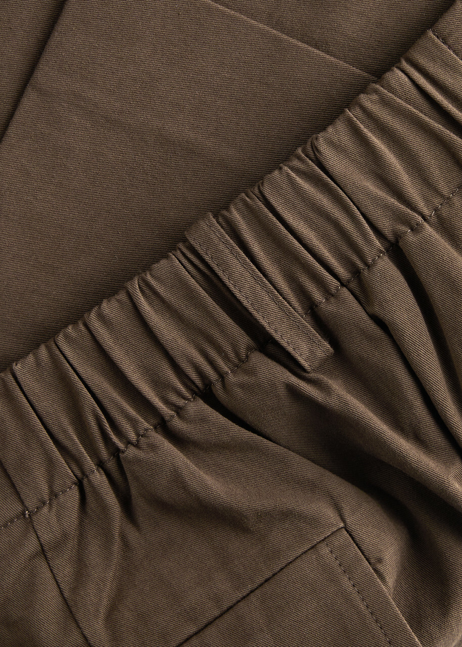 Aexae Cotton Mini Cargo Skirt Brown