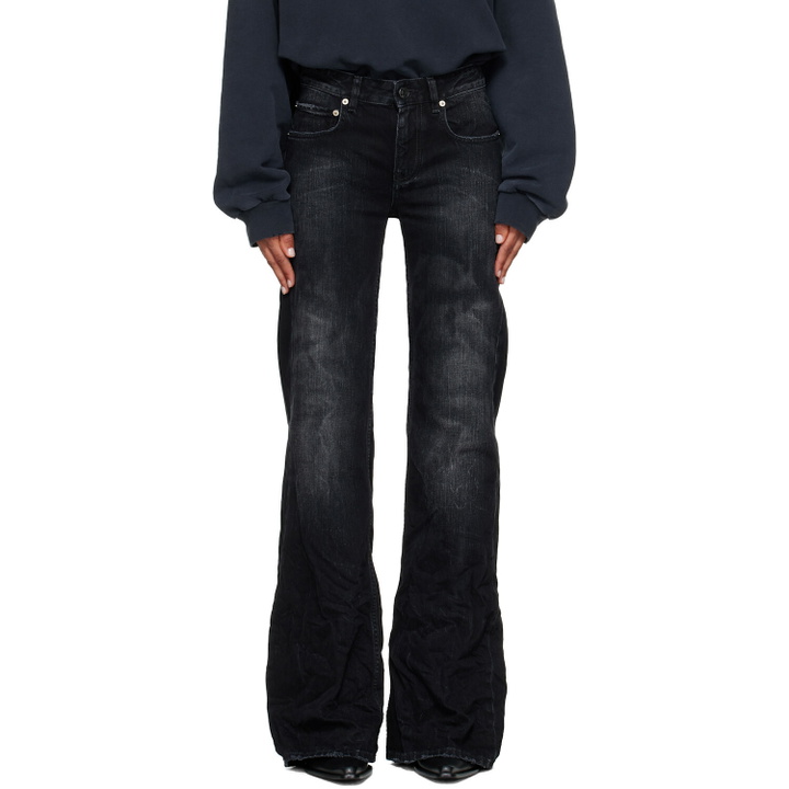 Photo: Balenciaga Black Wide Leg Jeans