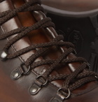 Ralph Lauren Purple Label - Fidel Burnished-Leather Boots - Brown