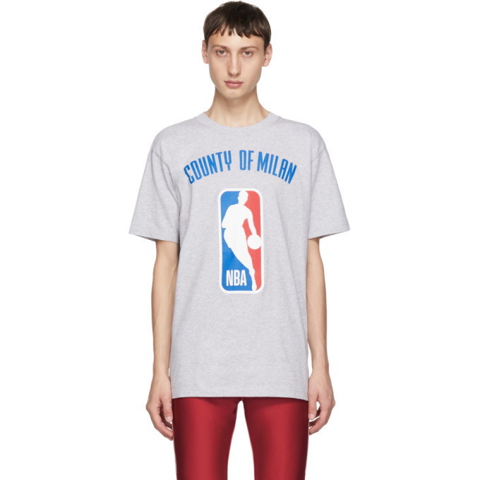 Photo: Marcelo Burlon County of Milan Grey NBA T-Shirt