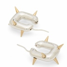 Acne Studios Women's Chunky Loop Earrings in Silver 