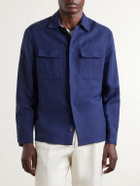 Eleventy - Lyocell and Linen-Blend Shirt - Blue