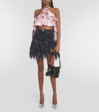 Blumarine Butterfly Mini leather shoulder bag