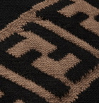 Fendi - Logo-Intarsia Wool Sweater - Men - Black