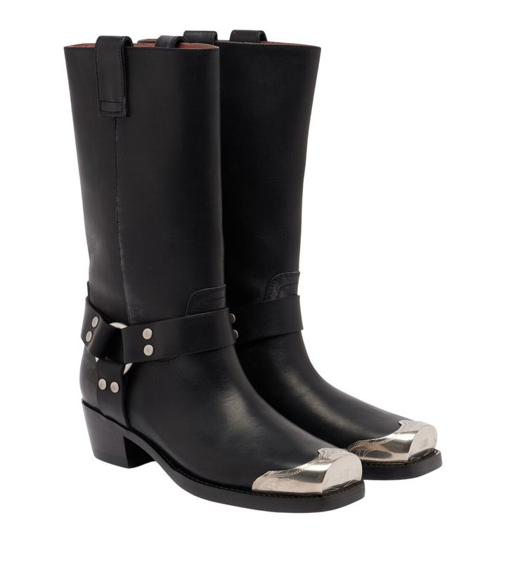 Photo: Paris Texas Roxy embellished leather biker boots