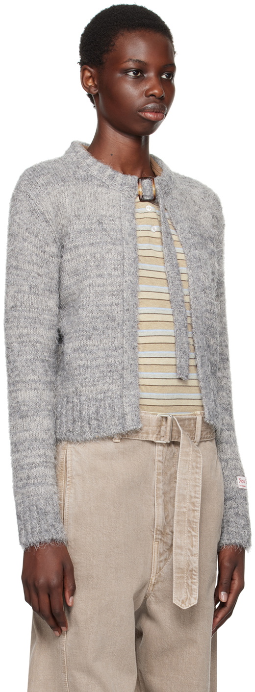 Kijun Gray Belted Cardigan