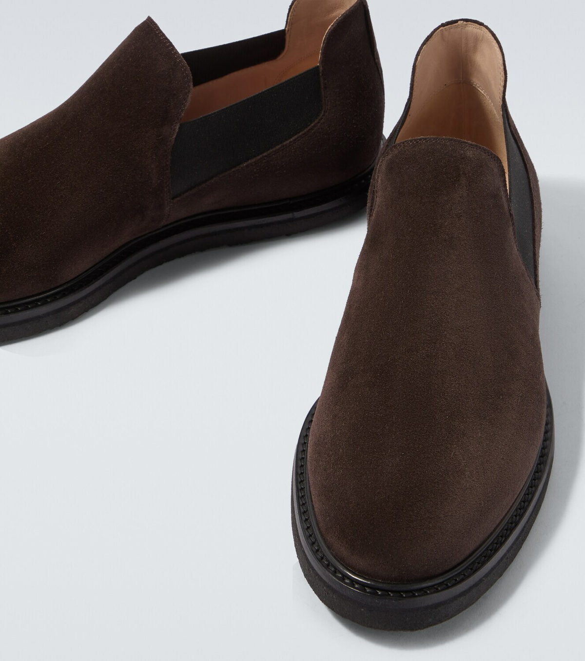 The Row Parker suede slip-on shoes
