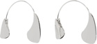 Jil Sander Silver Open Hoop Earrings