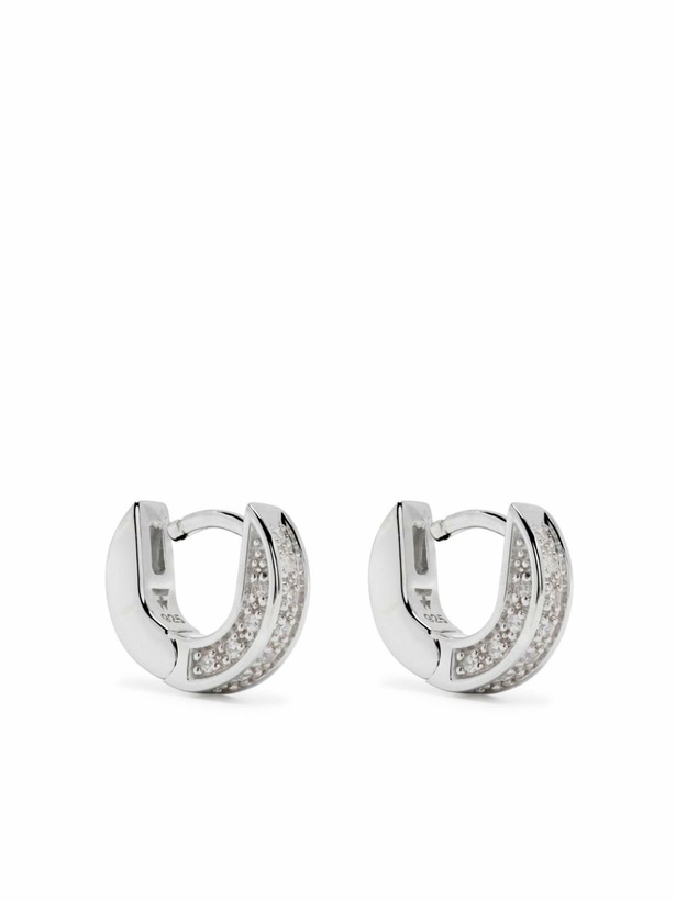 Photo: Tom Wood Sterling Silver Nova Huggies Zirconia Earrings