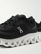 ON - Cloudflow 4 Rubber-Trimmed Mesh Running Sneakers - Black